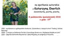 Spotkanie autorskie z dziennikarką, poetką i pisarką Katarzyną Enerlich