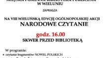 VIII wieluńska edycja ogólnopolskiej akcji Narodowe Czytanie