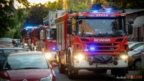 Sześć zastępów straży gasiło pożar na os. Wyszyńskiego w Wieluniu