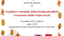 Warsztaty z dekorowania pierników oraz tworzenia ozdób świątecznych